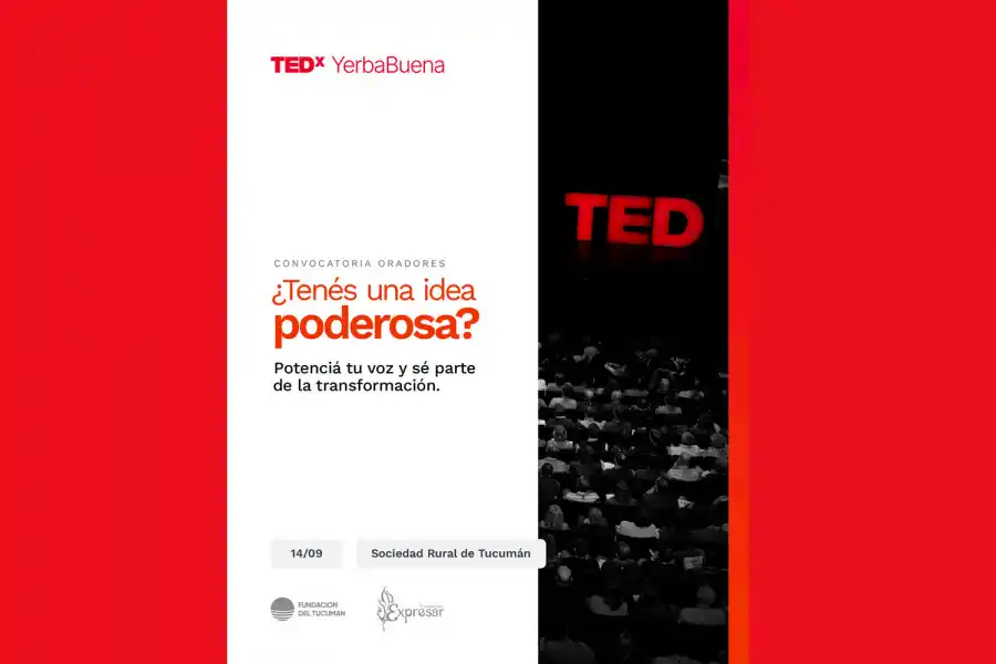 Ya está abierta la convocatoria para ser uno de los oradores de Tedx Yerba Buena