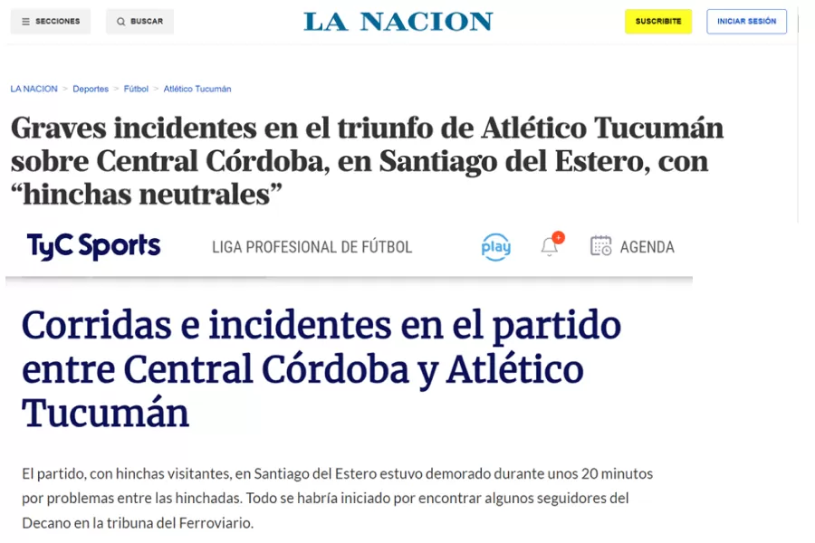 Así fue la repercusión nacional de lo sucedido en el partido entre Atlético Tucumán y Central Córdoba.