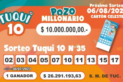 Tuqui 10: un ganador se llevó el pozo millonario