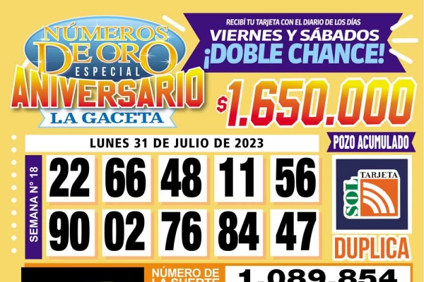 Los Números de Oro de LA GACETA