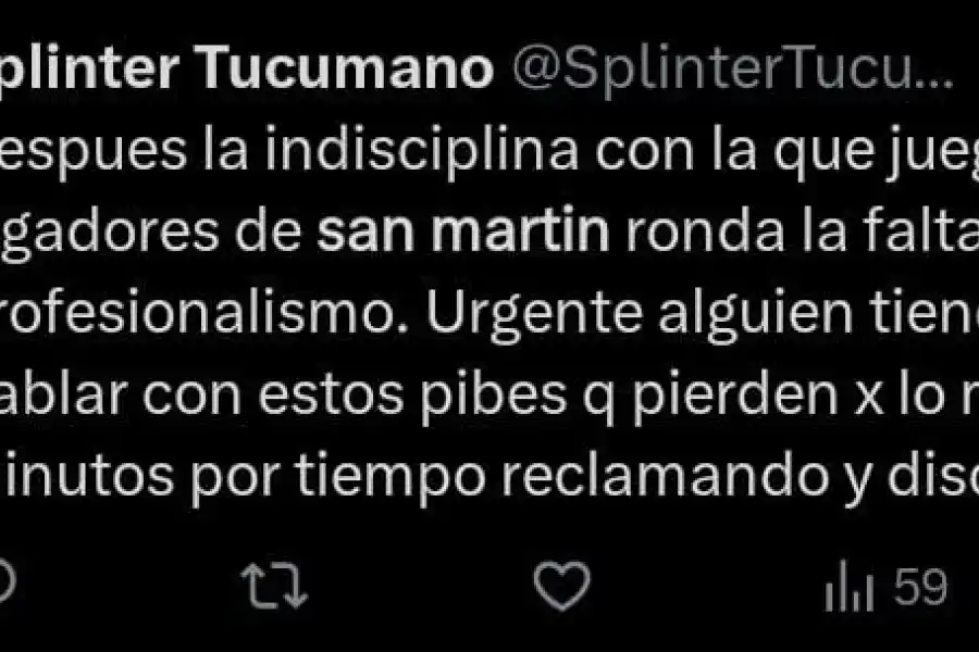 Bronca y frustración: qué se dijo en las redes tras el empate de San Martín ante Agropecuario