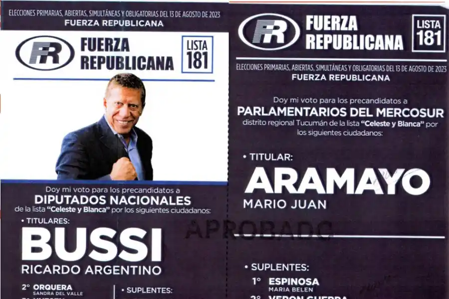 FUERZA REPUBLICANA / FOTO TOMADA DE ELECTORAL.GOB.AR