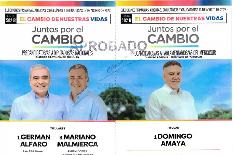 JUNTOS POR EL CAMBIO / FOTO TOMADA DE ELECTORAL.GOB.AR