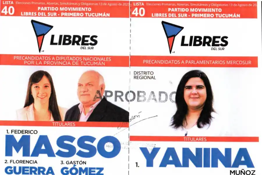 LIBRES DEL SUR / FOTO TOMADA DE ELECTORAL.GOB.AR