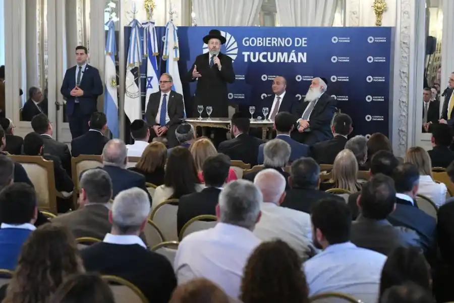 Manzur declaró Huéspedes de Honor de Tucumán al Gran Rabino y al Embajador de Israel