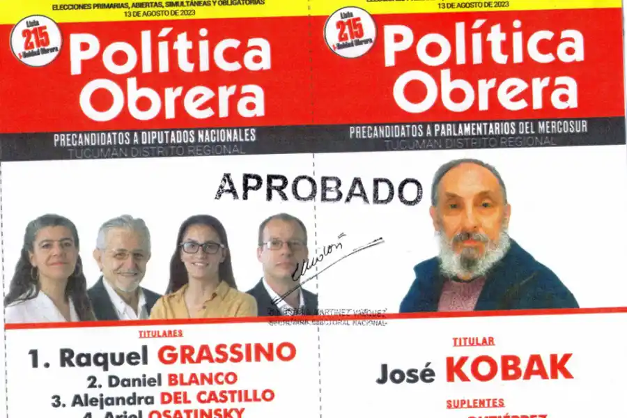 POLÍTICA OBRERA / FOTO TOMADA DE ELECTORAL.GOB.AR