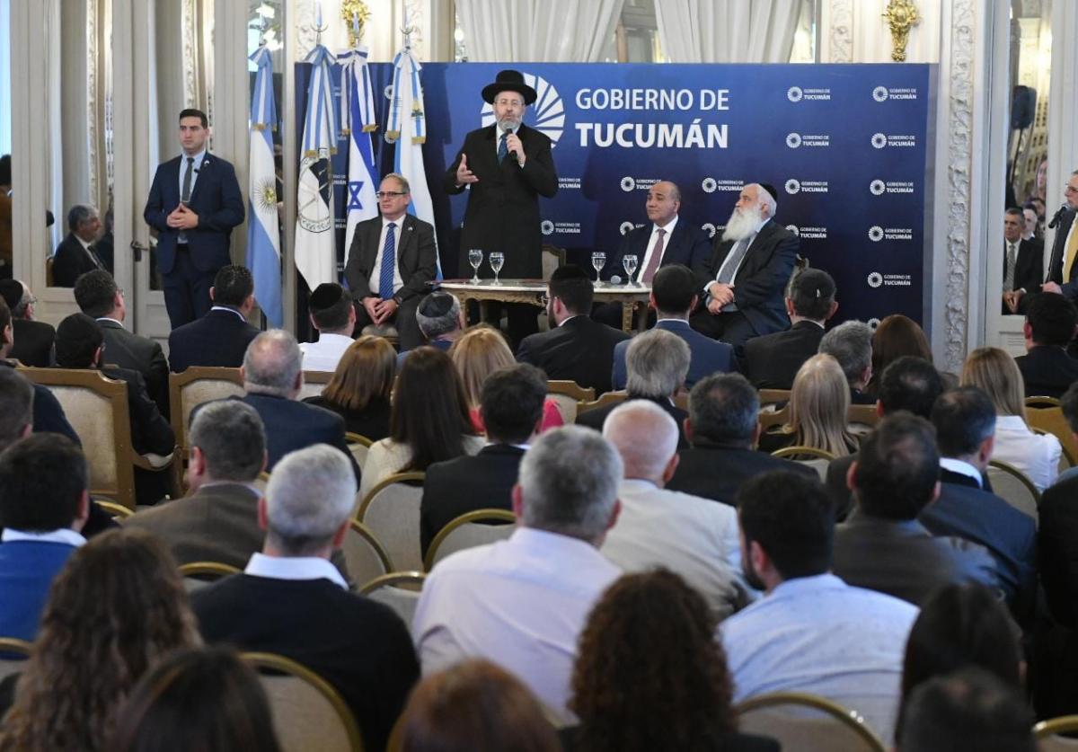Manzur declaró Huéspedes de Honor de Tucumán al Gran Rabino y al Embajador de Israel