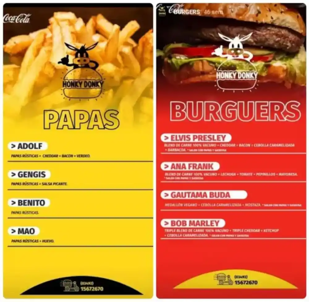 Polémica en Rafaela: un local de comida rápida vendía el combo “Ana Frank con papas Adolf”