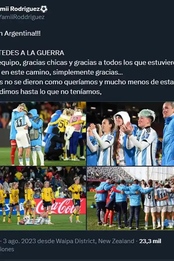 El mal momento de Yamila Rodríguez tras la eliminación del Mundial Femenino