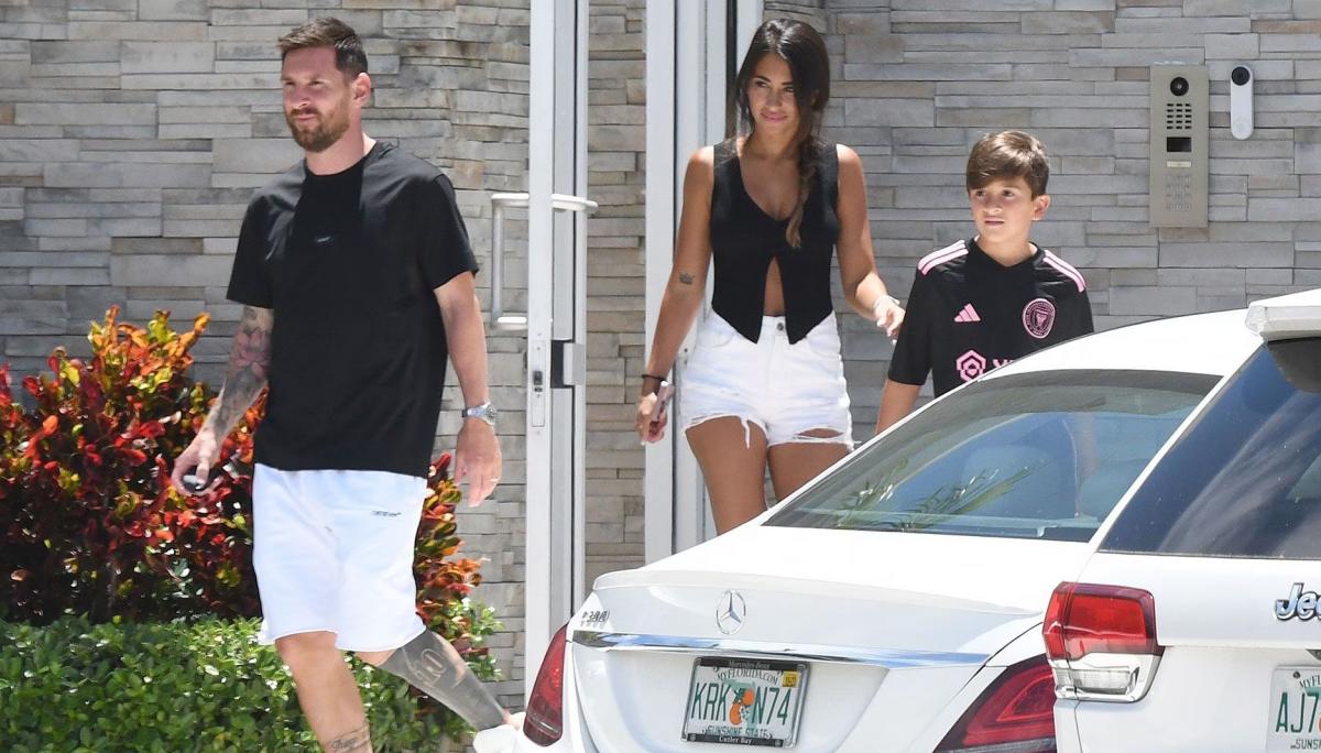 La familia Messi visitó otra casa en Miami