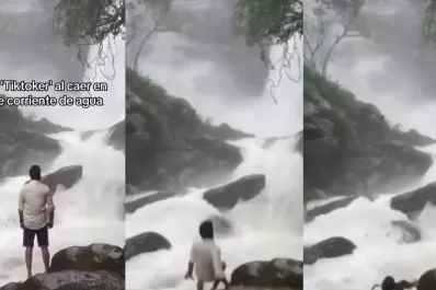 Un tiktoker se resbaló y perdió la vida al intentar grabar un video cerca de unas cataratas