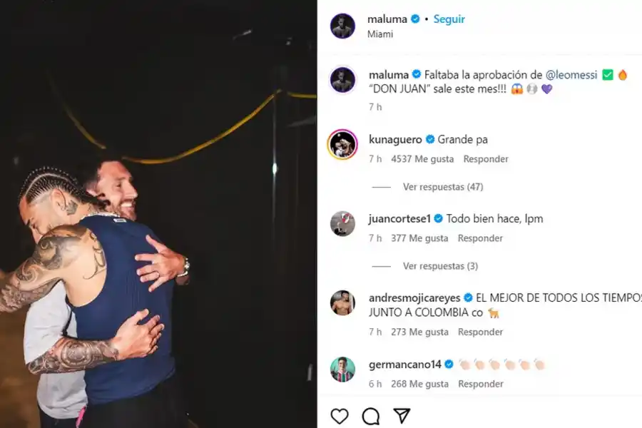 Lionel Messi le hizo un inesperado regalo a Maluma y el artista se emocionó: “Me dura para siempre”