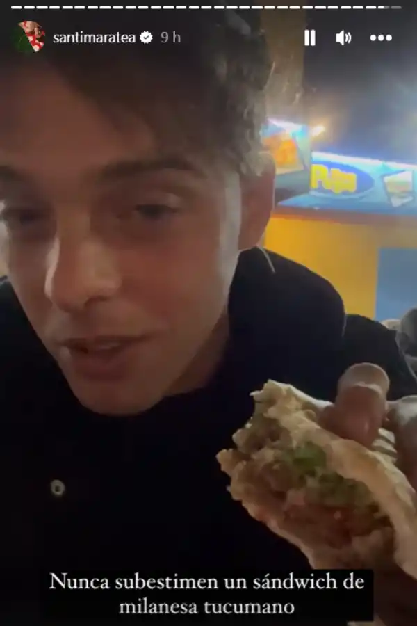 Santi Maratea en Tucumán: se sacó fotos con fans, comió un famoso sánguche de milanesa y visitó la Casa Histórica