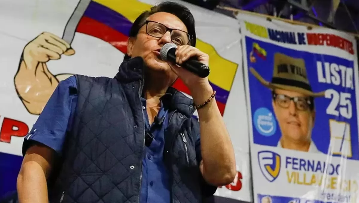 CONMOCIÓN. Fernando Villavicencio fue acribillado ayer a la salida de un acto político, a 11 días de las elecciones presidenciales en Ecuador..