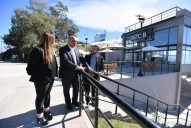 En San Javier, Manzur recorrió el Complejo Turístico y visitó obras en un polideportivo