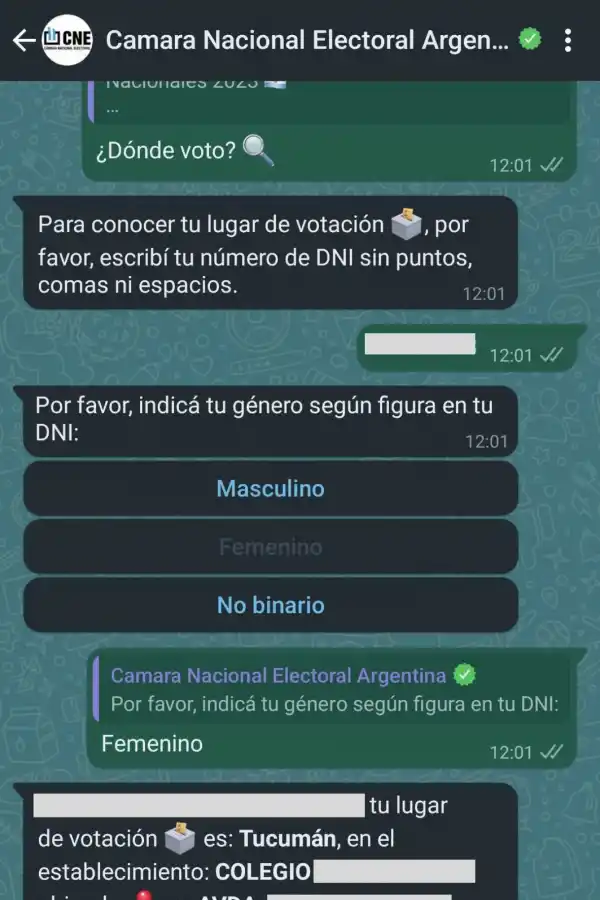 Elecciones 2023: cómo averiguar dónde voto por WhatsApp