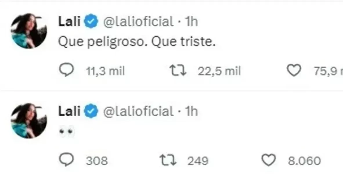 La reacción de Lali al triunfo de Milei en las PASO