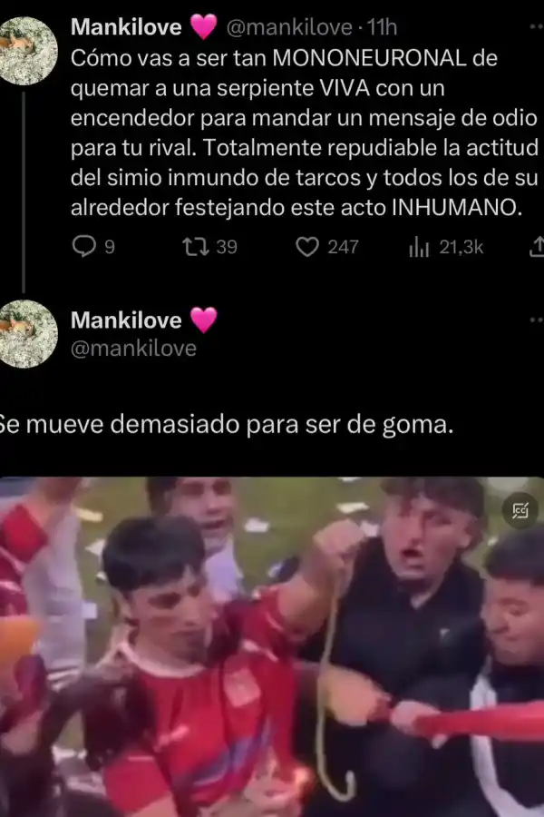 En las redes criticaron el festejo de Tarcos.