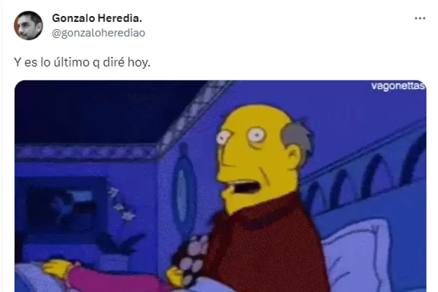 La reacción de Gonzalo Heredia 