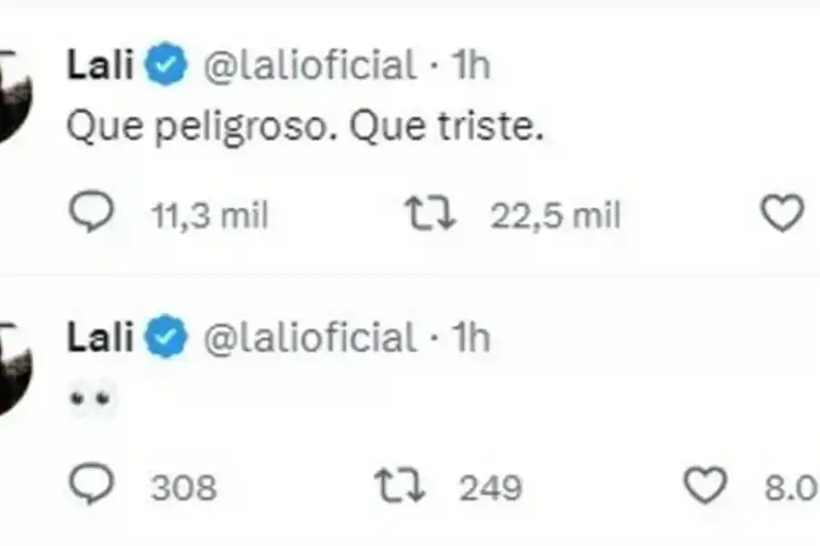 La reacción de Lali al triunfo de Milei en las PASO