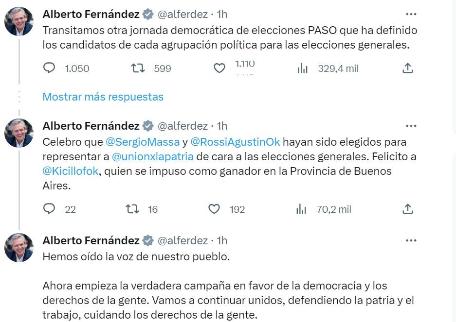 “Ahora empieza la verdadera campaña en favor de la democracia, dijo Alberto Fernández
