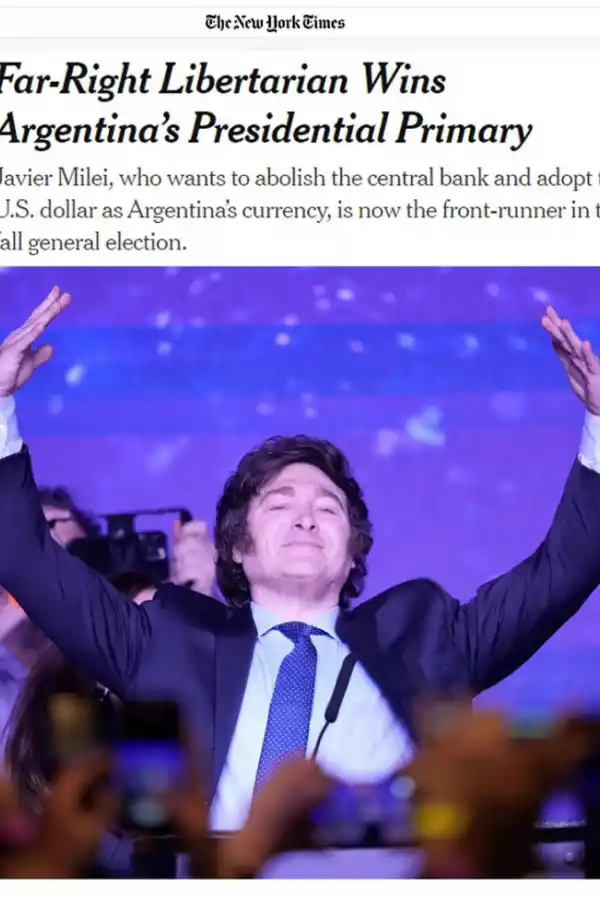 Un ultraderechista ganó en Argentina: así reflejaron los medios del mundo el sorprendente triunfo de Javier Milei