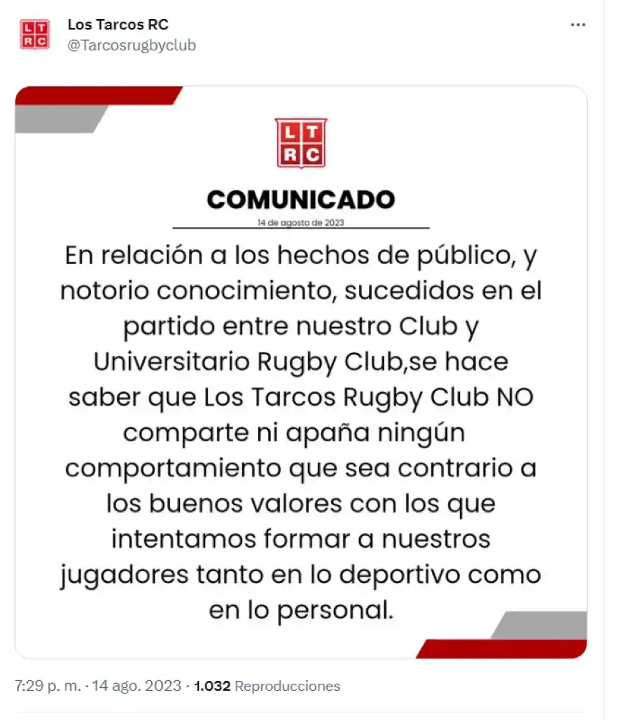 La postura oficial del club Los Tarcos luego del festejo con la “serpiente” quemada