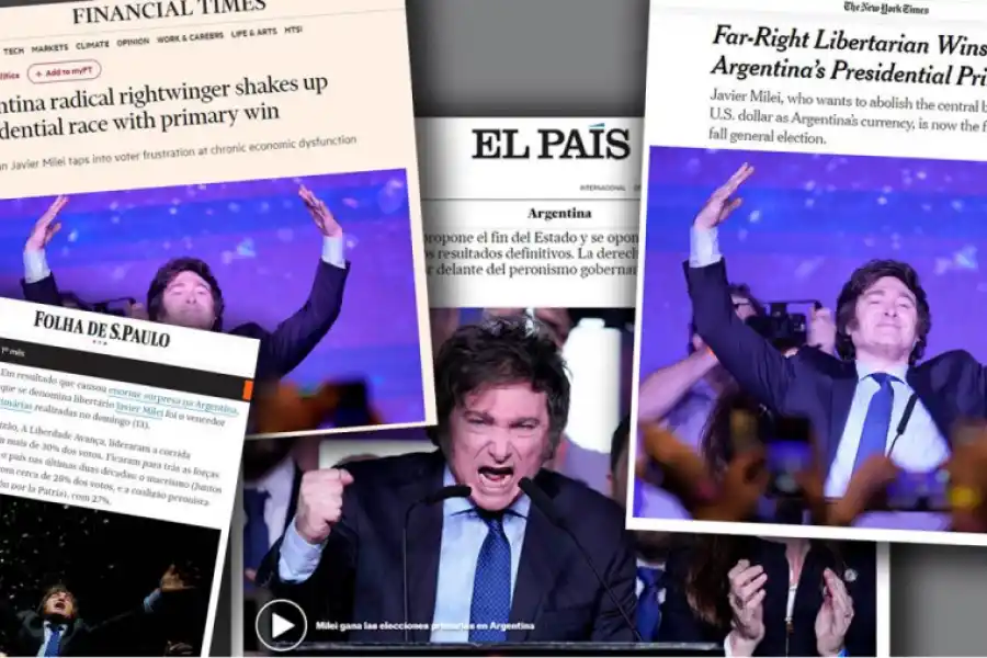 Un ultraderechista ganó en Argentina: así reflejaron los medios del mundo el sorprendente triunfo de Javier Milei
