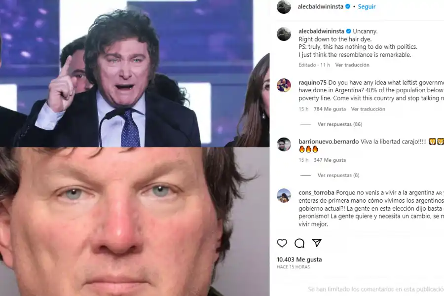 Un reconocido actor de Hollywood comparó a Javier Milei con un presunto asesino serial: “Hasta la misma tintura”