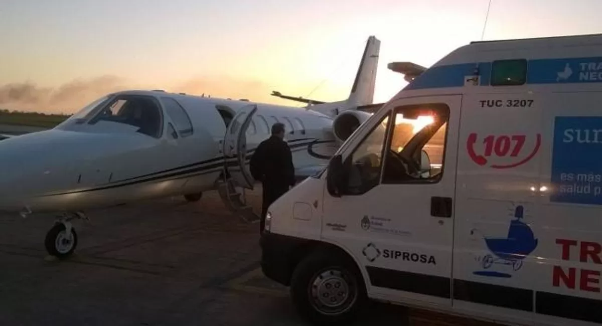 Una niña debió ser trasladada a Buenos Aires en el avión sanitario