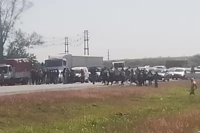 Una manifestación ocasionó demoras y largas colas sobre la 38 y la 157