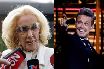 El saludo de Luis Miguel a Mirtha Legrand en pleno show: tres besos, una rosa y el supuesto doble