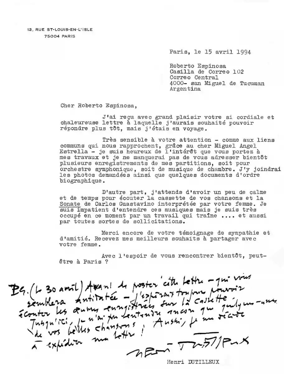Henri Dutilleux, la alegría del sonido