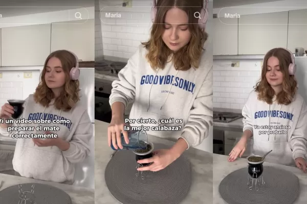 Una rusa tomó mate por primera vez y su respuesta se volvió viral