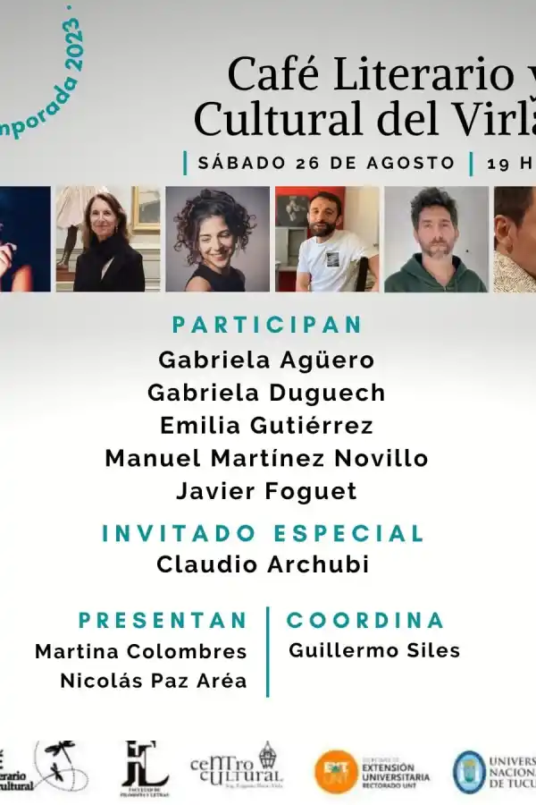 Claudio Archubi es el invitado especial de la próxima edición del Café Literario y Cultural del Virla