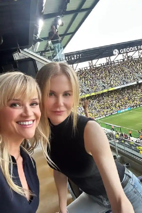 Nicole Kidman y Reese Witherspoon fueron a ver el partido de Lionel Messi y se sacaron una selfie