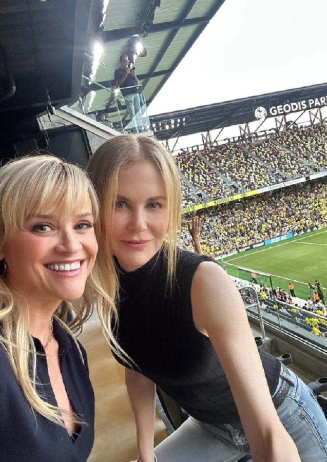 Nicole Kidman y Reese Witherspoon fueron a ver el partido de Lionel Messi y se sacaron una selfie