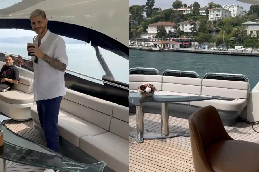 Wanda Nara y Mauro Icardi pasearon por Turquía en un lujoso yate
