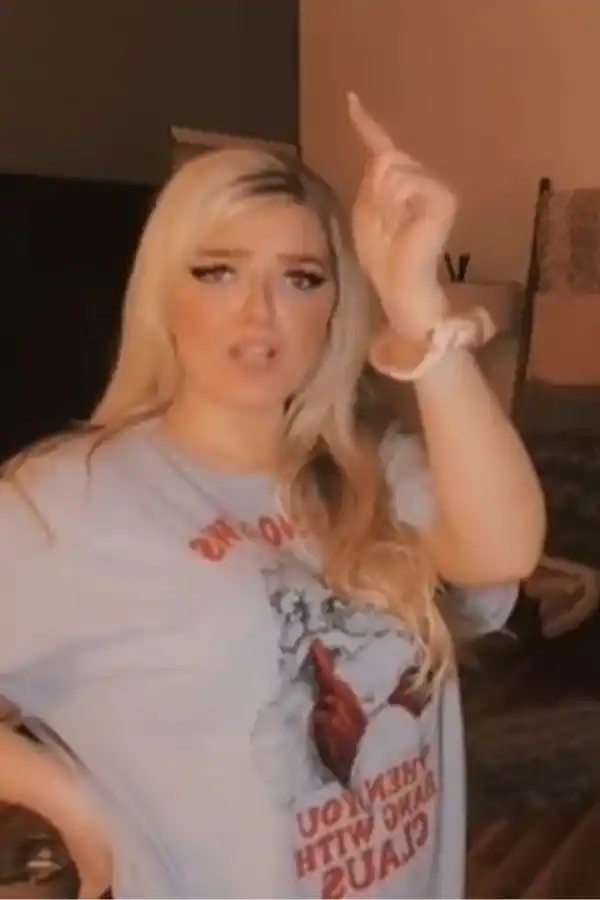 Gigi, una joven tiktoker que subió el video a redes.