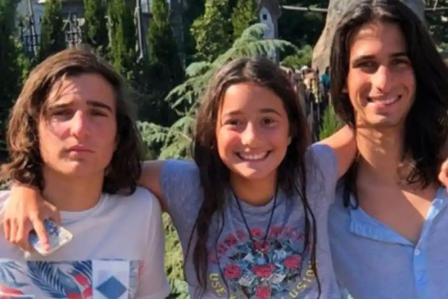 Los tres hijos de Romina Yan.
