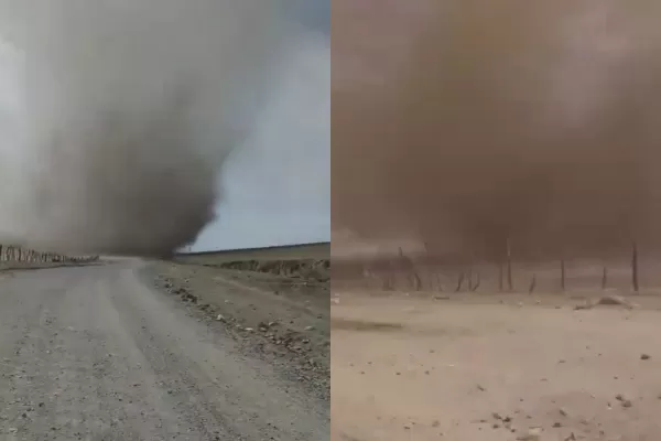 Alerta amarilla: el impactante video de un tornado en Tafí del Valle por el viento Zonda