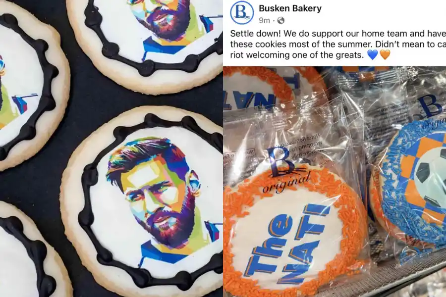 Cómo son las galletitas con el dibujo de Messi que hizo una panadería en Estados Unidos y desataron la polémica