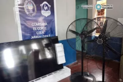 Cuadrado quedó detenido y recuperaron electrodomésticos robados en la Primera Confitería