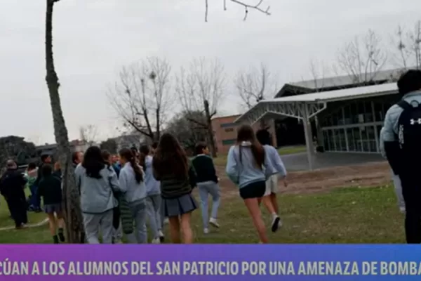 Por una amenaza de bomba, evacuaron a los alumnos del Colegio San Patricio