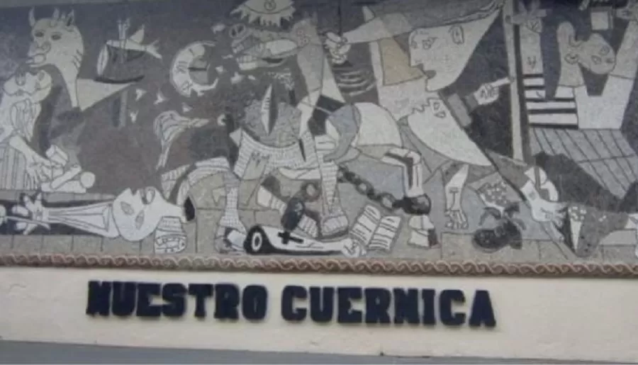 Penal de Concepción: los reclusos crearon un mural inspirado en el Guernica de Picasso