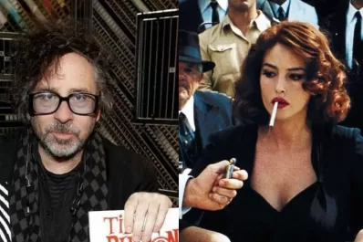 Tim Burton a los besos con una sex symbol italiana, Mónica Bellucci