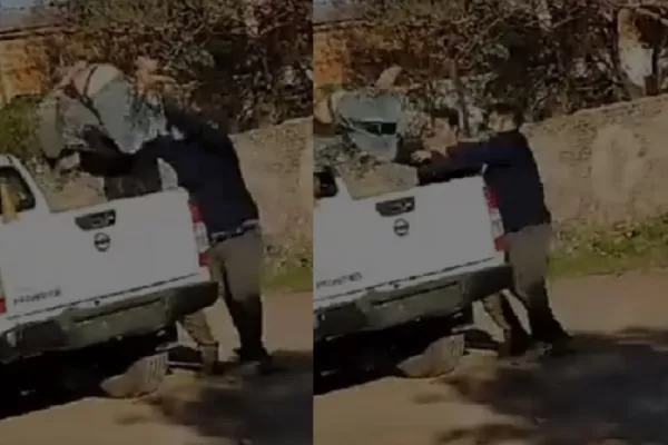 Video: atraparon a un ladrón, lo ataron y lo tiraron en la caja de un patrullero