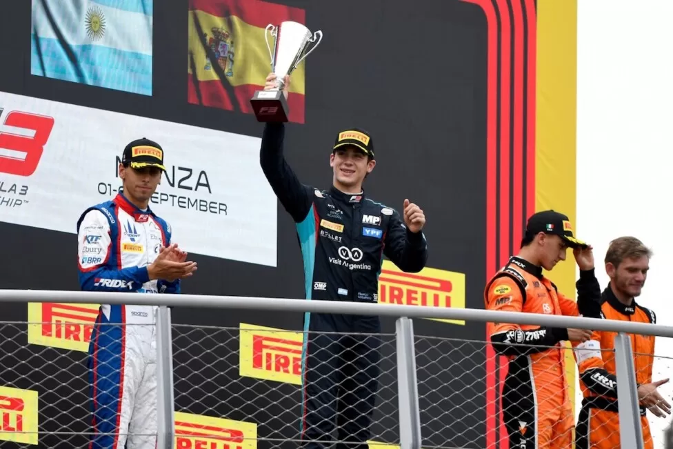 Colapinto ganó el Sprint de FIA F3 en Monza