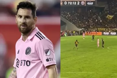 Video: un fanático corrió hasta Messi y fue tackleado por su famoso guardaespaldas