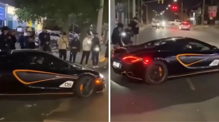 Un McLaren en las calles de Catamarca cautivó a decenas de personas que luego presenciaron un insólito momento.